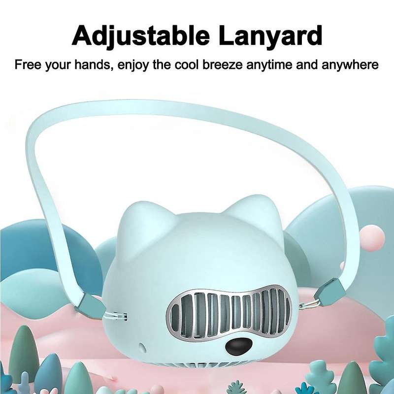 Stroller Fan Bladeless, Small Mini Personal Portable Fan Blue