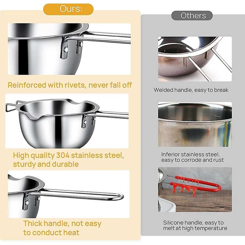 Candle Making Kit, Beginners Kit Wax Melting Pot, 3pcs Tins