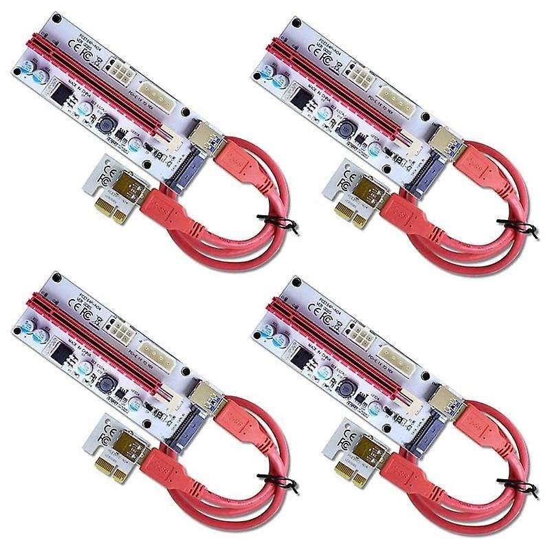 4-pack Ver 008s Multi-power 16x to 1x Powered Riser Adapter