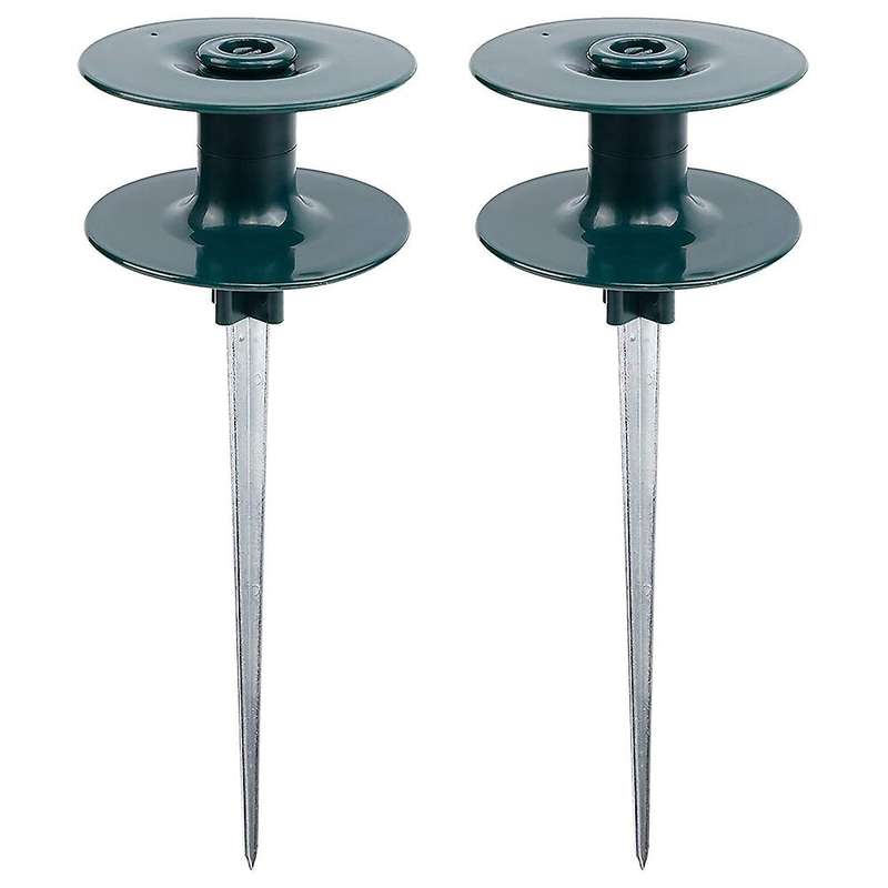Garden Hose Guide Spike, Sturdy Metal Stakes, Keeps Garden, 2 Pack