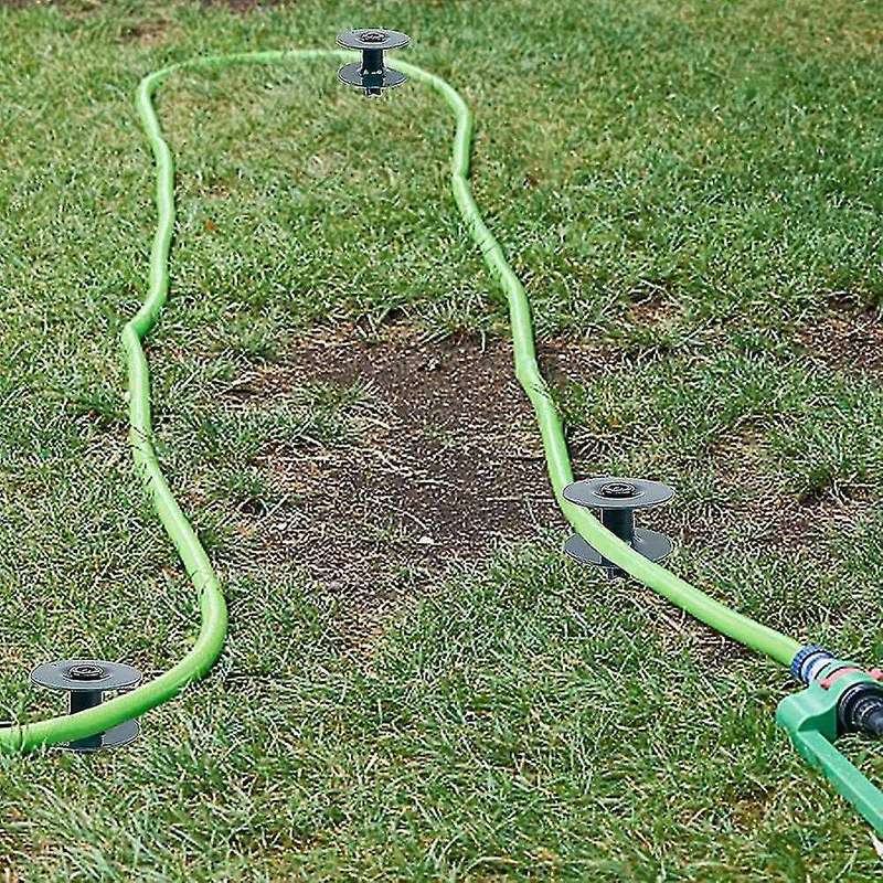 Garden Hose Guide Spike, Sturdy Metal Stakes, Keeps Garden, 2 Pack
