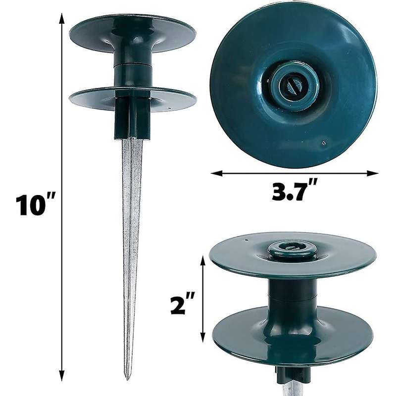 Garden Hose Guide Spike, Sturdy Metal Stakes, Keeps Garden, 2 Pack