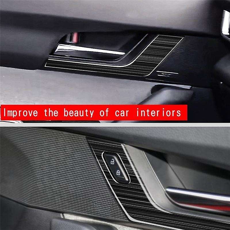 Car Inner Door Handle Panel Decoration Strip Cover Trim Sticker Rhd