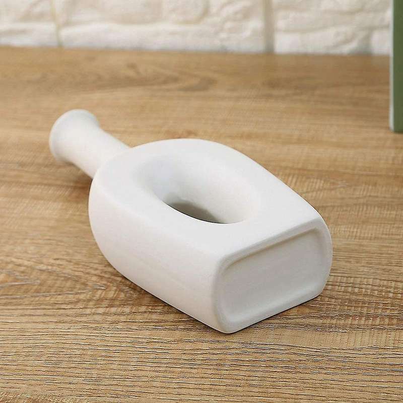 White Ceramic Vase-elegant Design-table Center Vase Perfect (m)