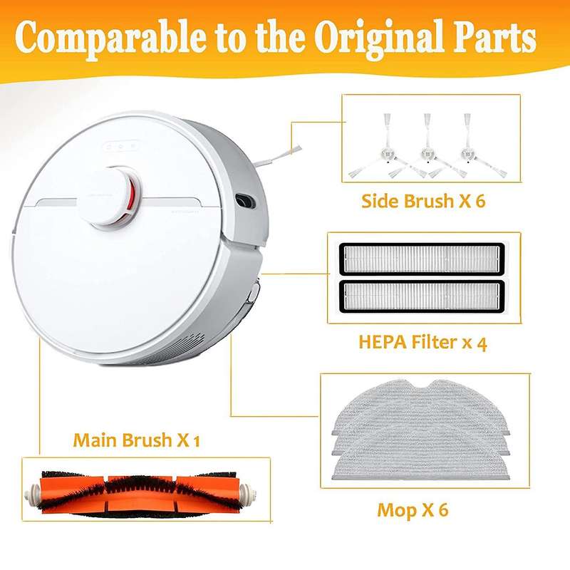 Pack Of 18 Parts for Dreame D9, Dreame D9 Max, Dreame L10 Pro