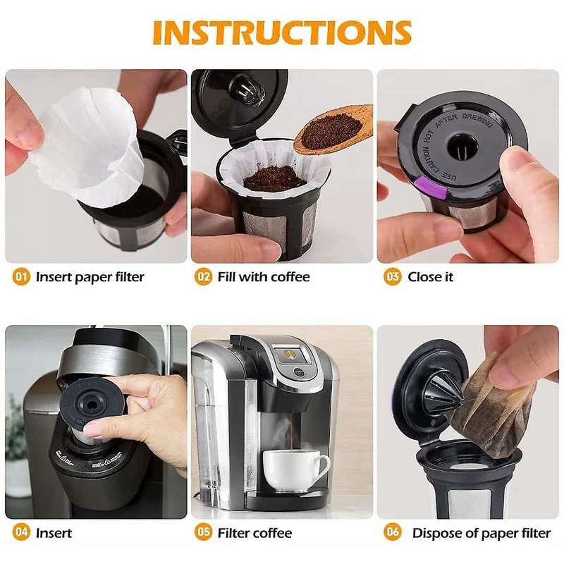 Disposable Paper Filter, 400 Counts K Cup Paper Coffee Filters