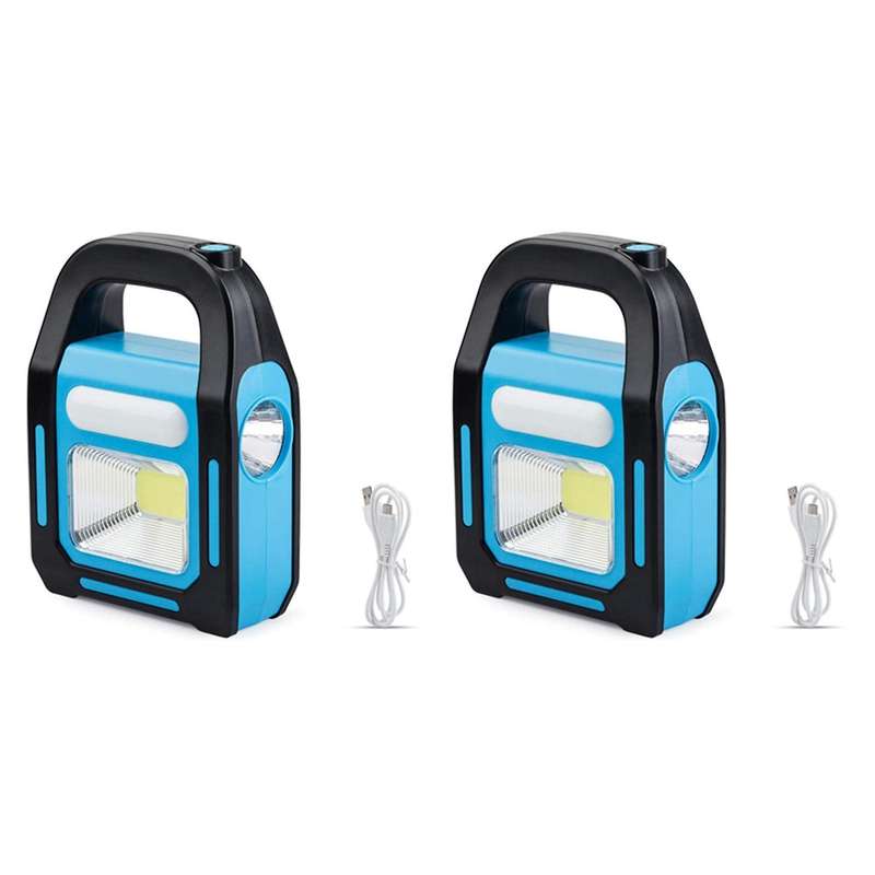 3 In 1 Solar Usb Rechargeable Cob Camping Lantern,charging for Device