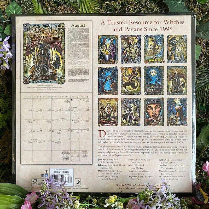 2022 The Witches Calendar Poste Illustrated Calendar Home Wall Decor
