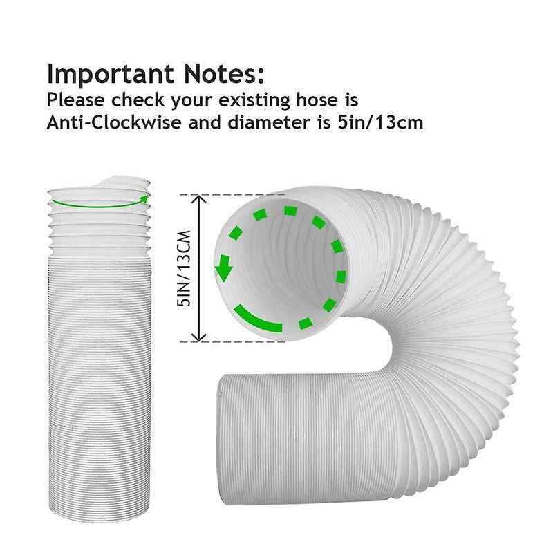 Air Conditioner Exhaust Hose, with 5 Inch Anti-clockwise Thread