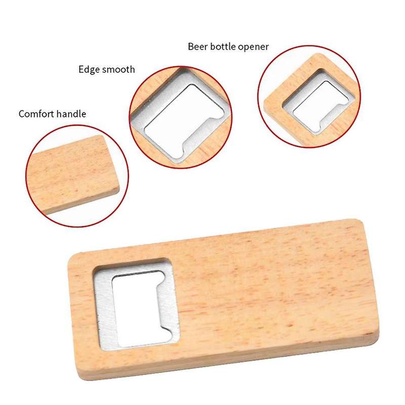 15pcs Wooden Handle Stainless Steel Openers Bar Kitchen Party Gift