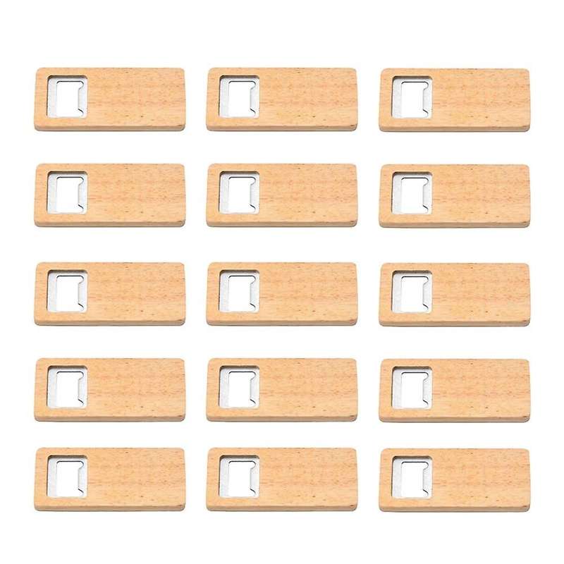 15pcs Wooden Handle Stainless Steel Openers Bar Kitchen Party Gift