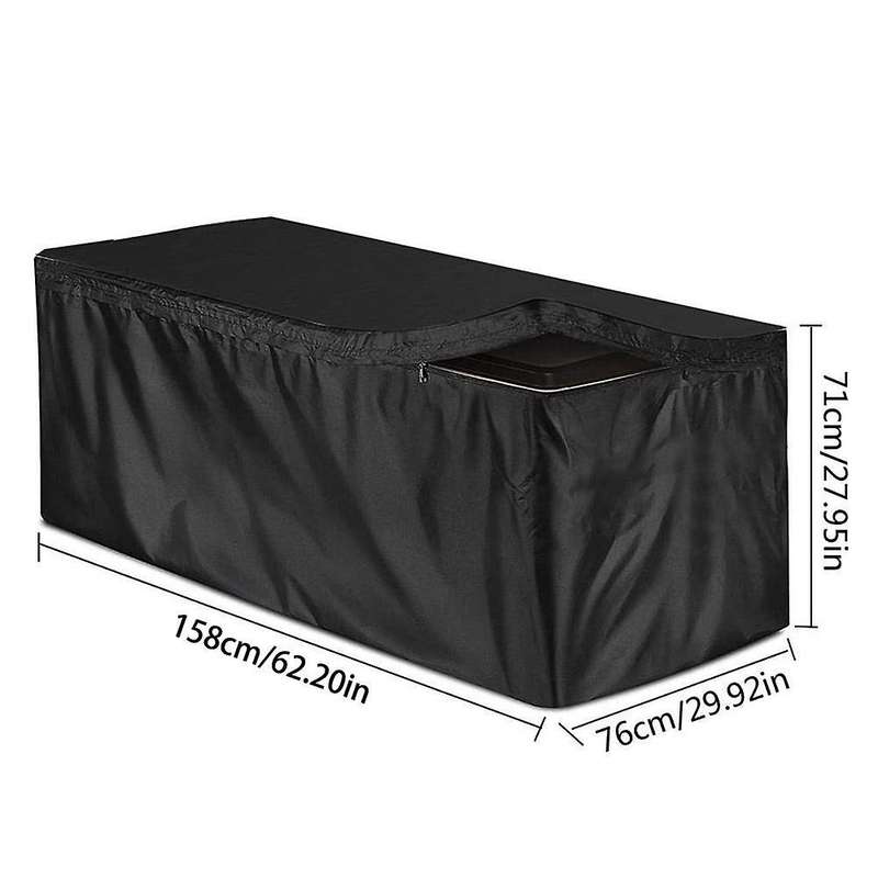 Outdoor Deck Box Cover with Zipper Storage Protective Cover Large