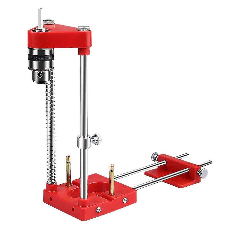 Woodworking Drill Locator Adjustable for Home Hand Tools - Red