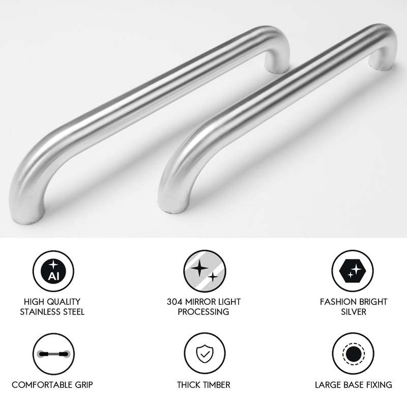 2 Pack Stainless Steel Bathroom Grab Bar,(1.25inch Diameter) Brushed