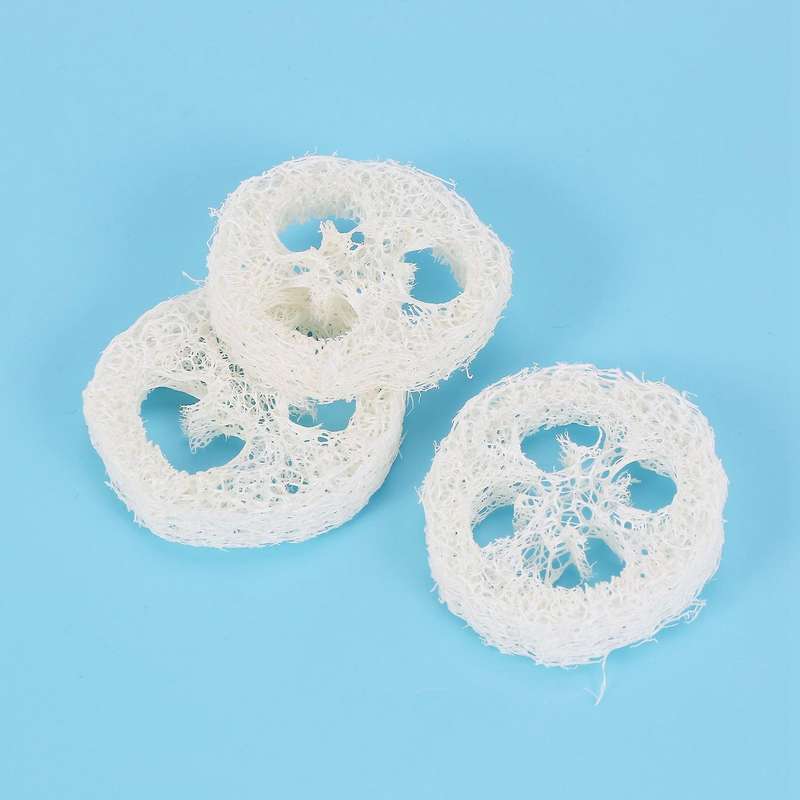 4-6cm Wide 50pcs/lot Natural Loofah Slice Diy Customize Soap Tools