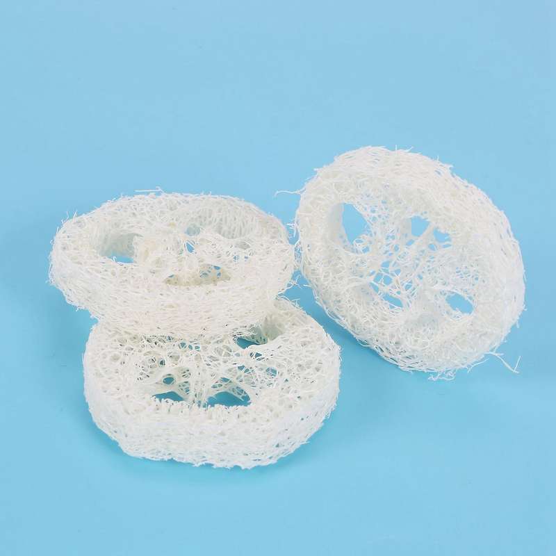4-6cm Wide 50pcs/lot Natural Loofah Slice Diy Customize Soap Tools