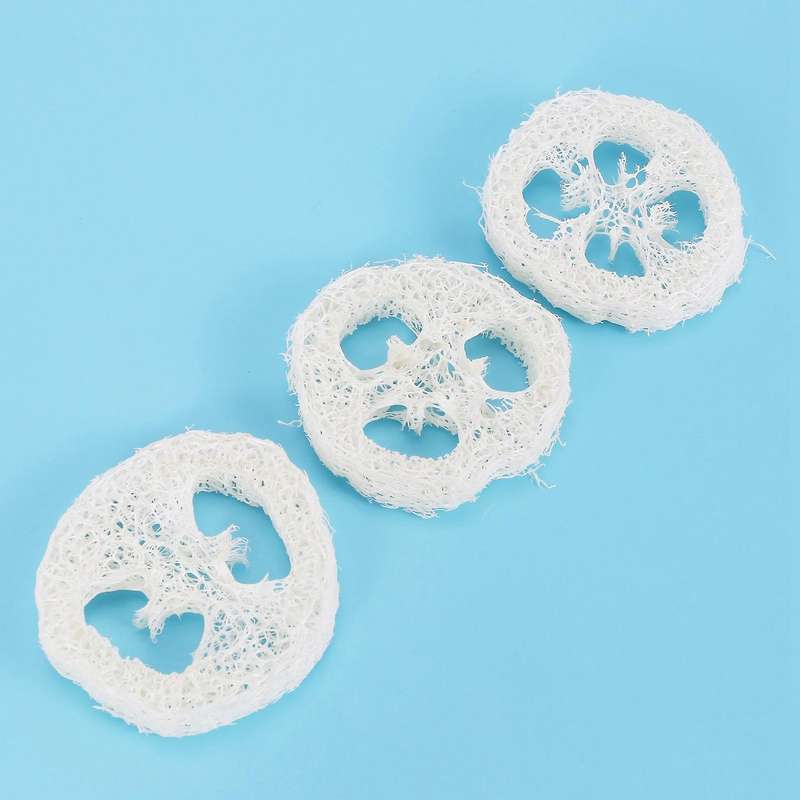 4-6cm Wide 50pcs/lot Natural Loofah Slice Diy Customize Soap Tools