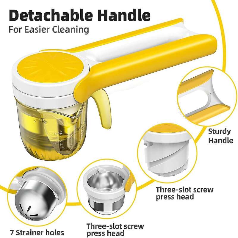 Lemon Lime Squeezer, Hand Juicer Squeezer, Including Measuring Cup