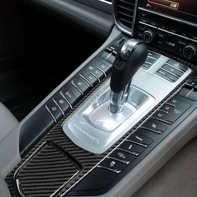 2pc Multimedia Panel Cover Trim Rhd for Porsche Panamera 10-16 Black