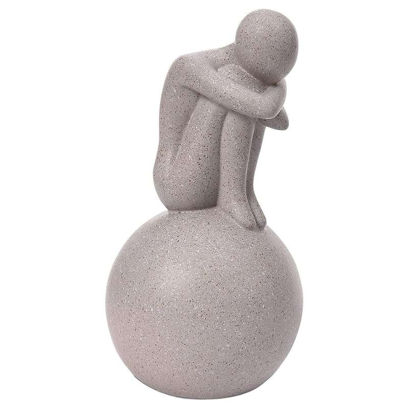 Modern Statue Decorate Statue Ornament Figurine Home Office Gray