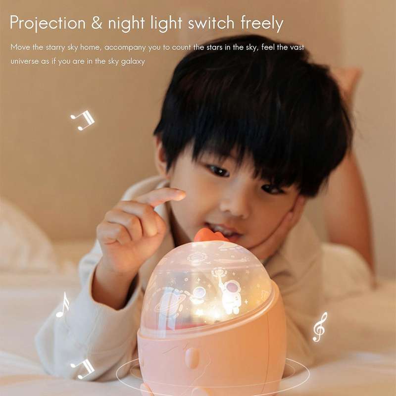 Starry Sky Projection Lamp Romantic Rotating Music Atmosphere Blue