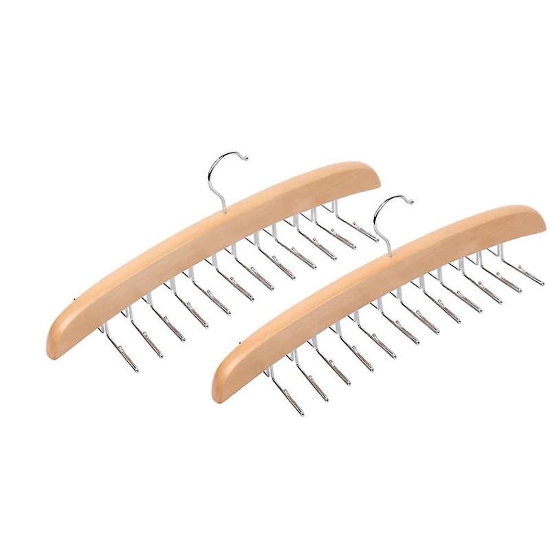 2pcs Tank Top Hanger, Bra Hanger with Premium Wood, 24 Hooks