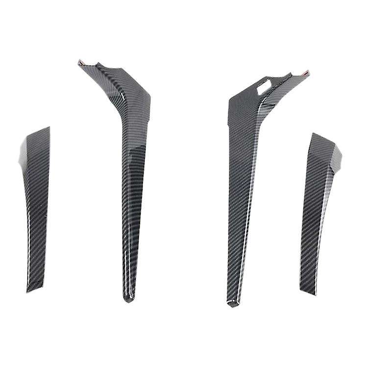 For Mitsubishi 4pcs Carbon Fiber Abs Car Gear Shift Knob Frame Cover