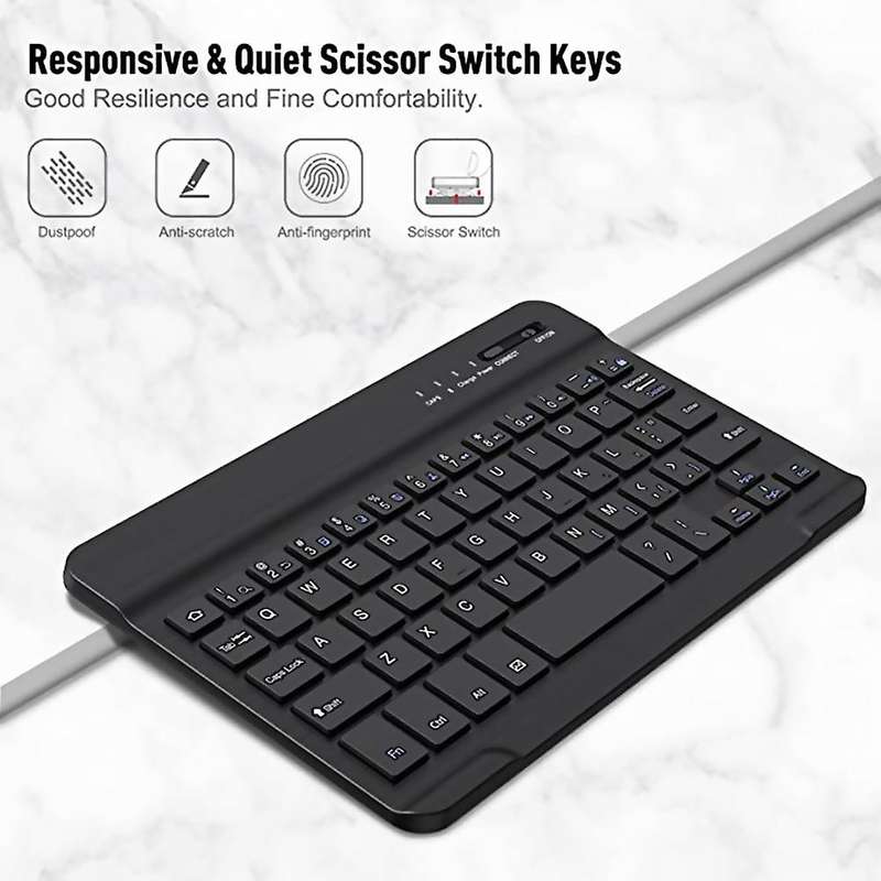 Bluetooth Luminous Keyboard for Tab Galaxy A7 Lite 8.7 Inch,black