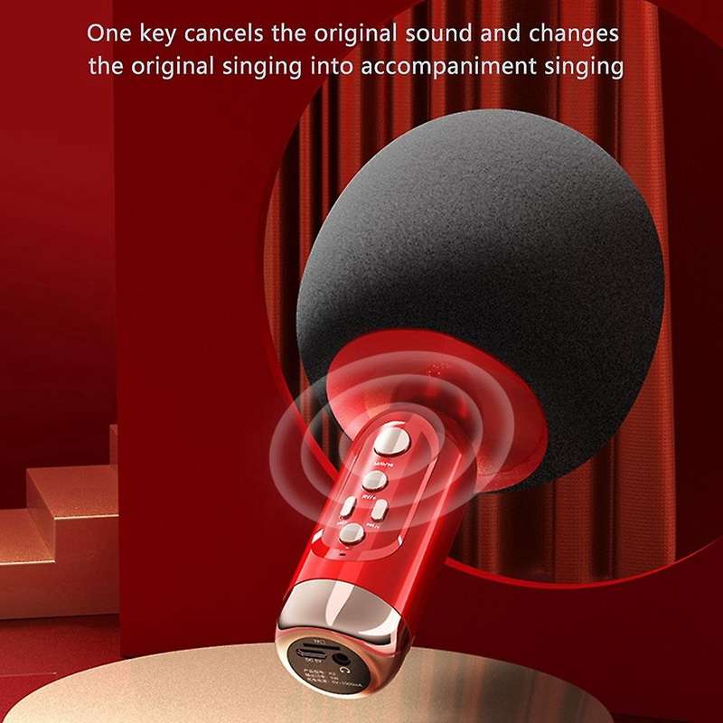Wireless Bluetooth Microphone Tws Pair Connected Mobile Phone Red