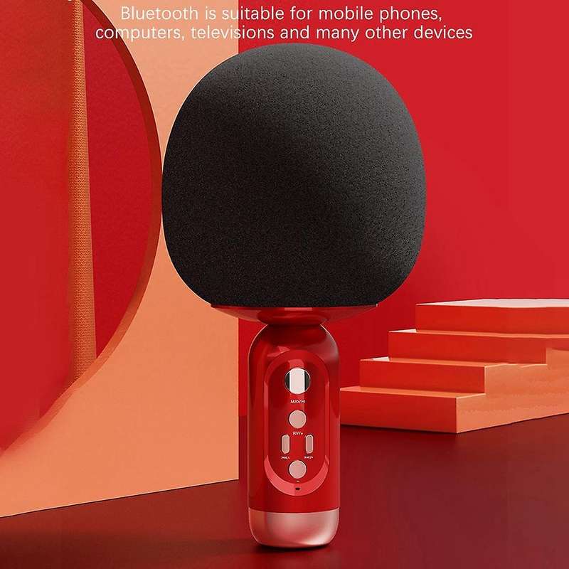 Wireless Bluetooth Microphone Tws Pair Connected Mobile Phone Red
