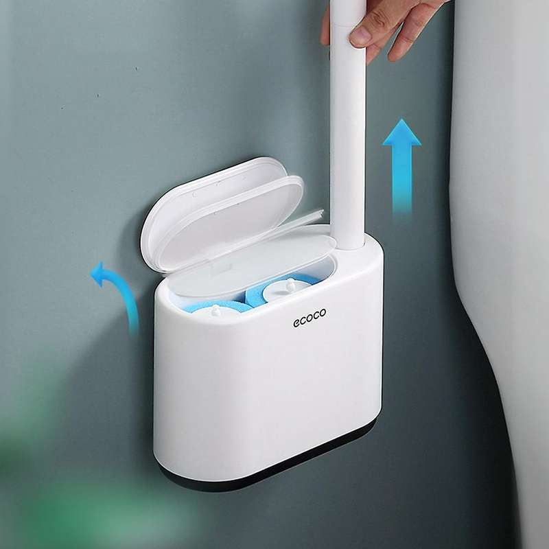 Ecoco Disposable Toilet Brush Household Toilet Brush Artifact Black