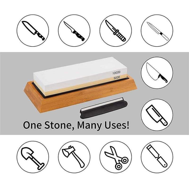 Whetstone Set,5000/10000 Grit Double-sided Knife Sharpening Stone