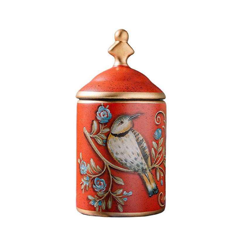 Ceramic Tea Caddy Kitchen Canister Jars Storage Bottles Retro-b