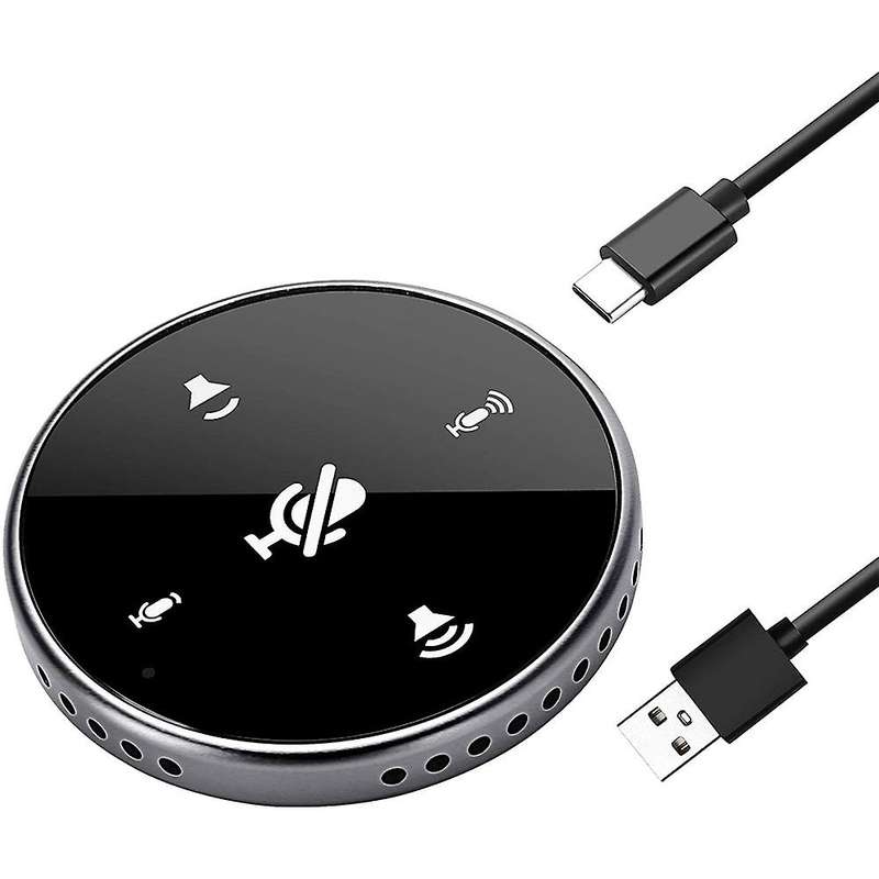 Usb Conference Microphone with Speaker,pc Mic with Mute Button