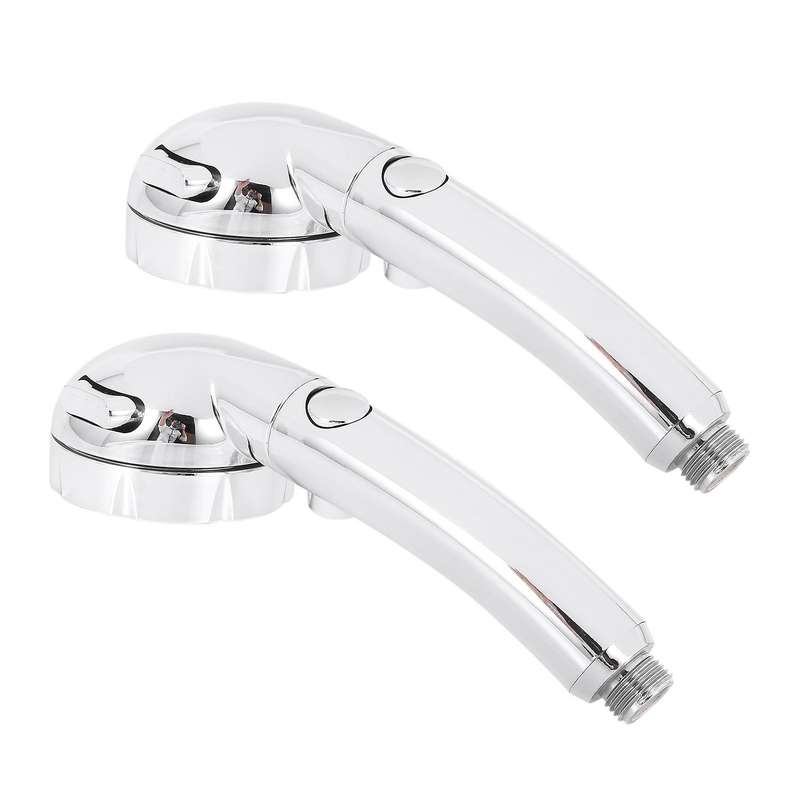 4x Handheld Shower Head High Pressure Chrome 3 Spary Setting