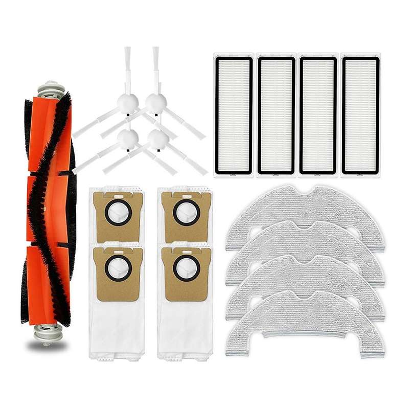 17 Pcs Main Side Brush Filters Dust Bag for Xiaomi Mijia Stytj05zhm