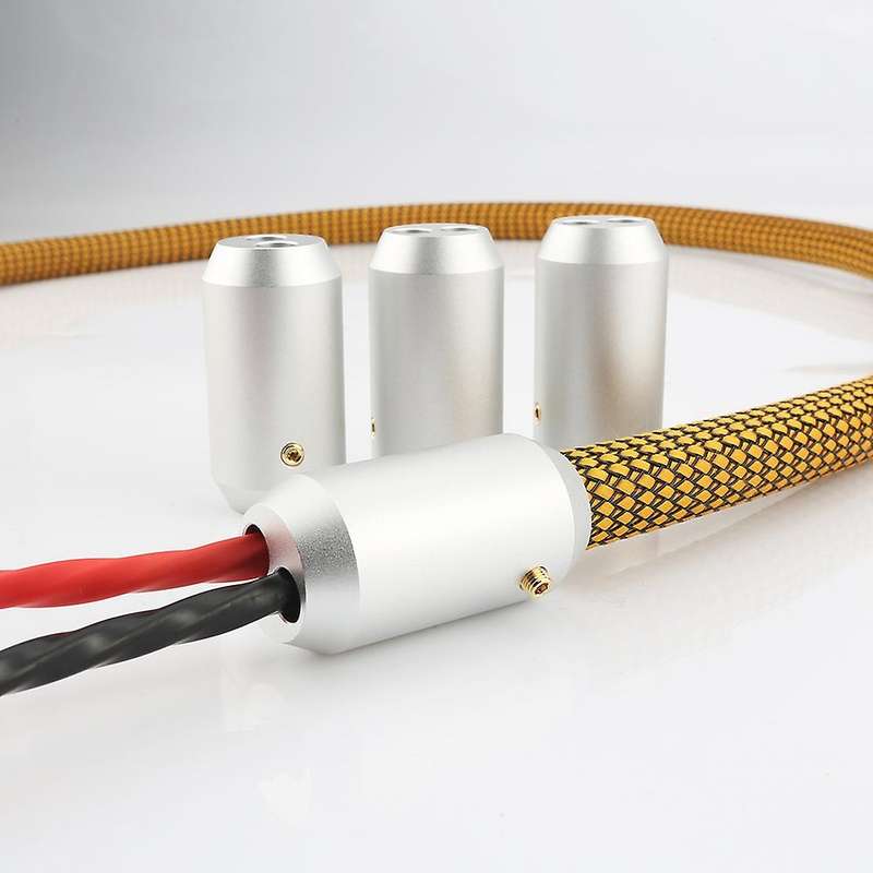 4 Pcs Speaker Cable Audio Wire Pant Boot 1 to 2 Y Splitter Hifi 2x8mm