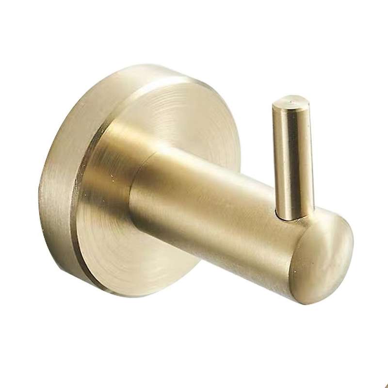 2pcs Bathroom Towel Hook Brushed Gold Stainless Steel Accessories
