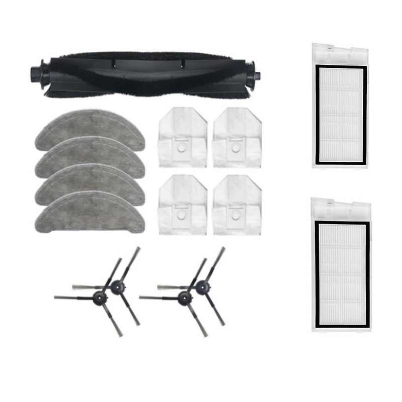 15pcs for Xiaomi Roidmi Eve Plus Side Brush Main Brush Dust Bag Mop