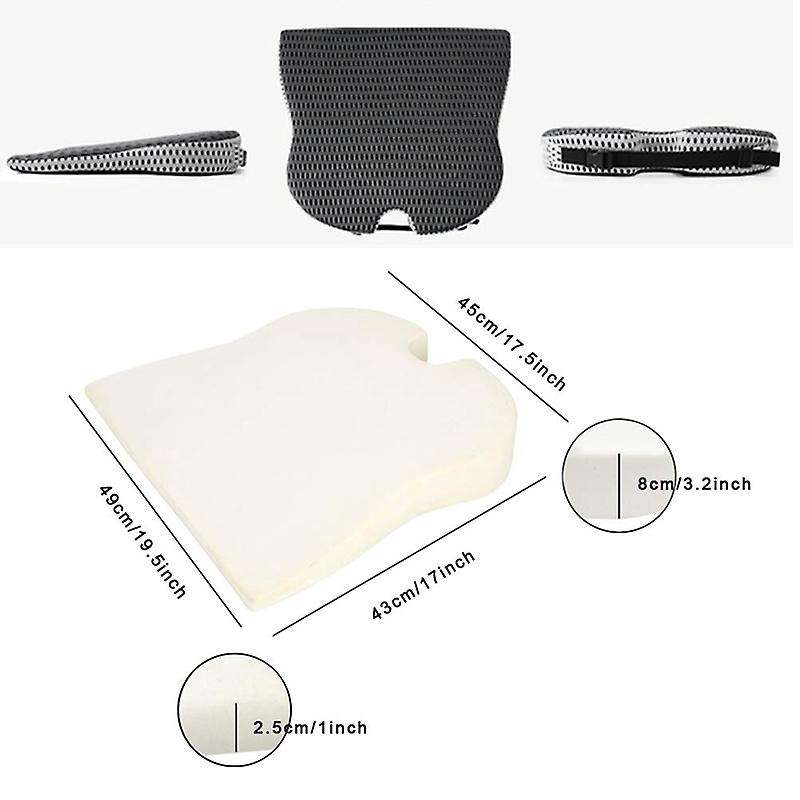Car Cushion for Pain Relief Butt Ergonomic Support Memory Foam