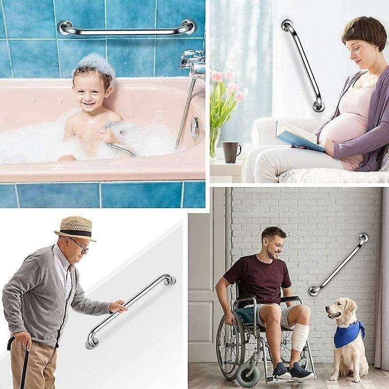 2 Pack Stainless Steel Bathroom Grab Bar,(1.25inch Diameter) Chrome