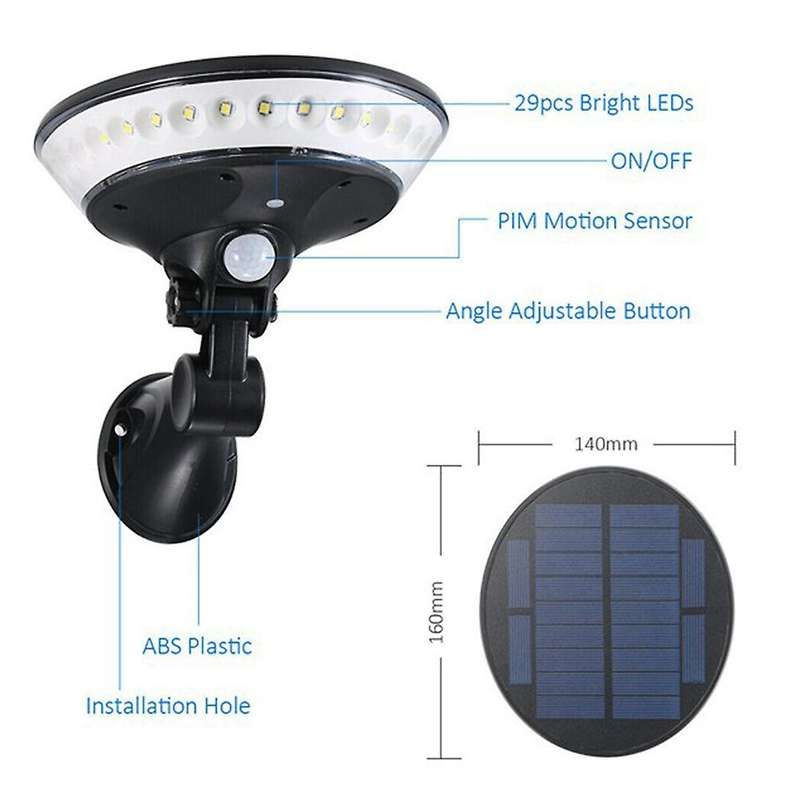 Solar Wall Light Ip65 Waterproof Garden Light Luminous Light