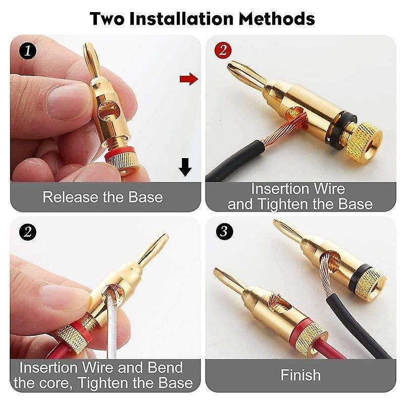 10 Pairs Banana Plugs for Speaker Wire, Theater, Wall Plates and More