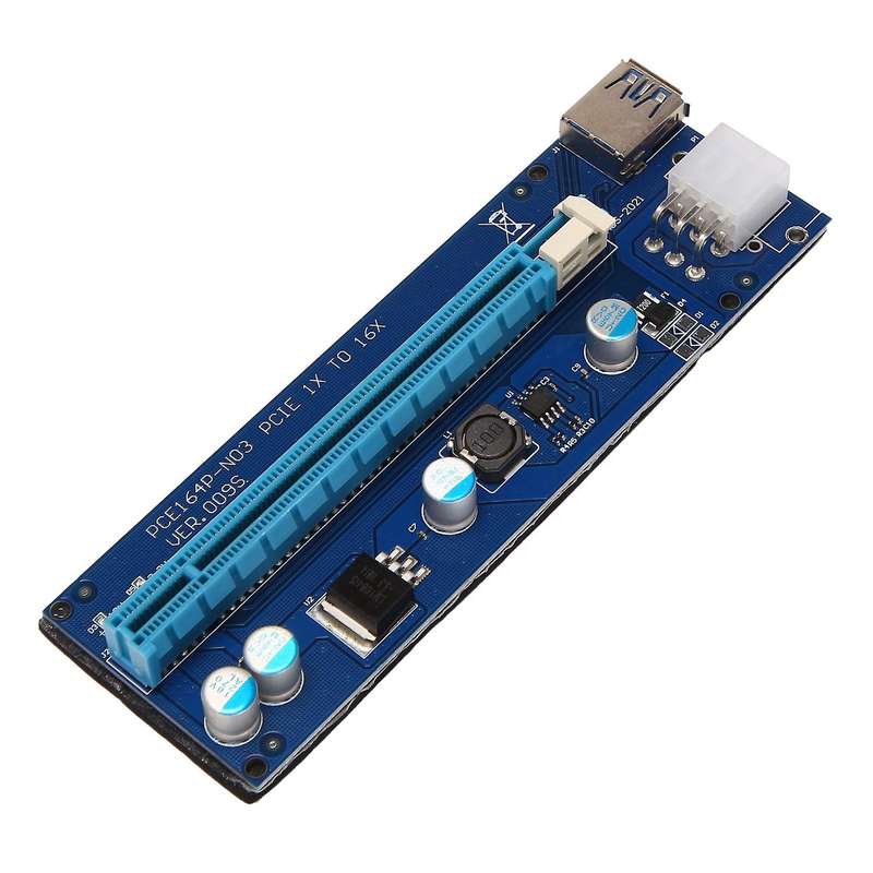 The 6 Pack Pci-e Riser for Bitcoin Eth Graphics Card 1x to Usb 3.0