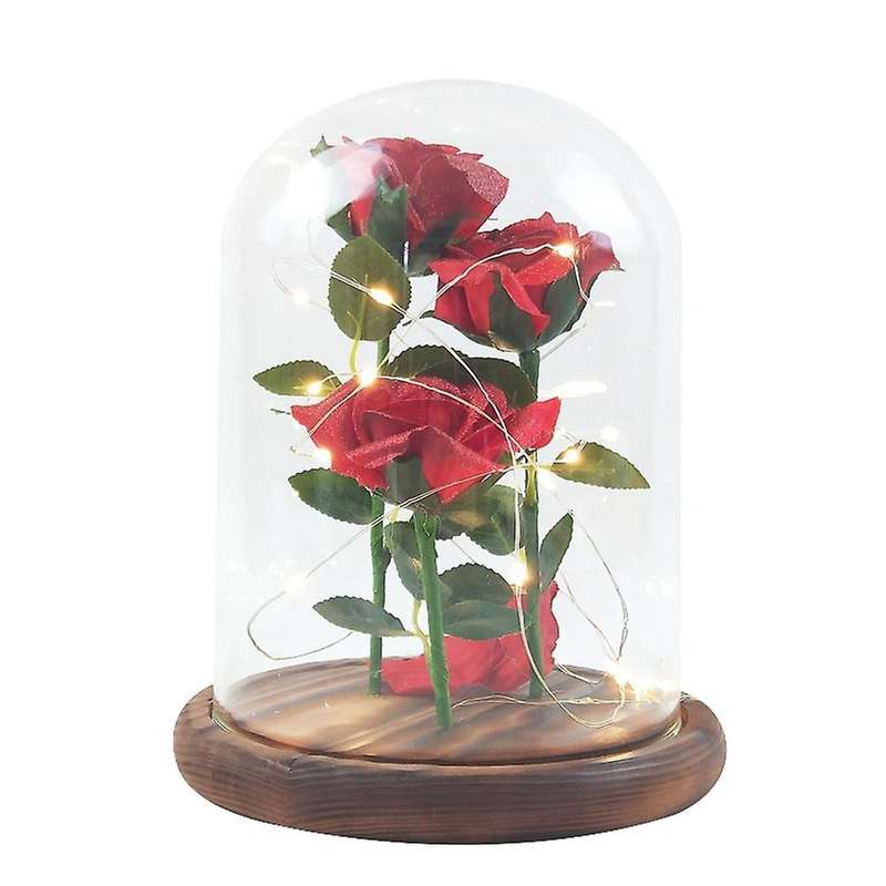 Simulation Rose Mini Landscape Bedroom Lamp Valentines Day Gifts