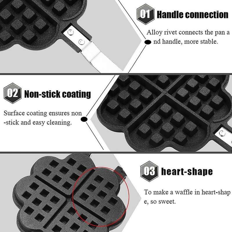 Non-stick Waffles Maker Machine Kitchen Baking Mold Gas Pan
