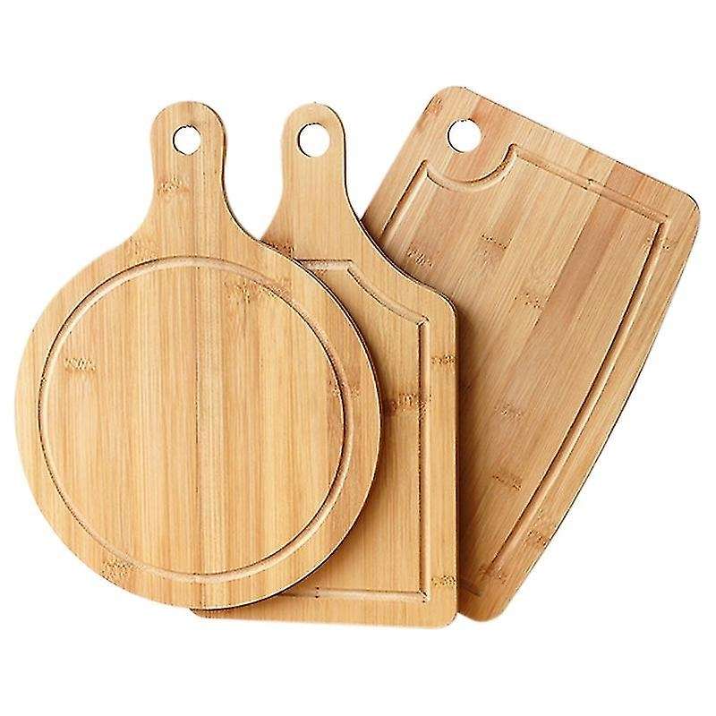 Bamboo Cutting Board for Kitchen, Pizza Fruit Board