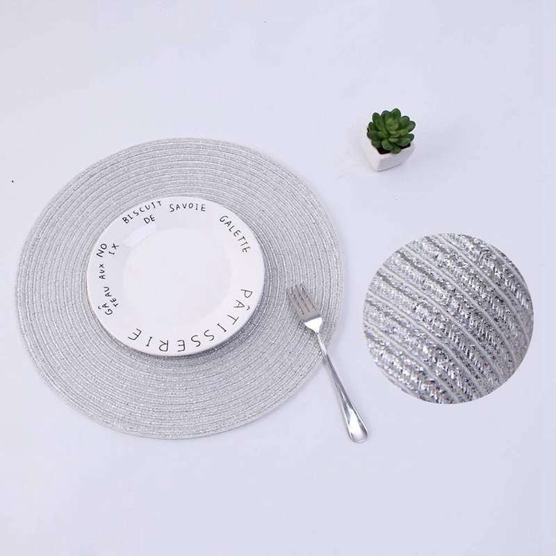 36cm Round Placemats Set Of 6 for Holiday Party Wedding