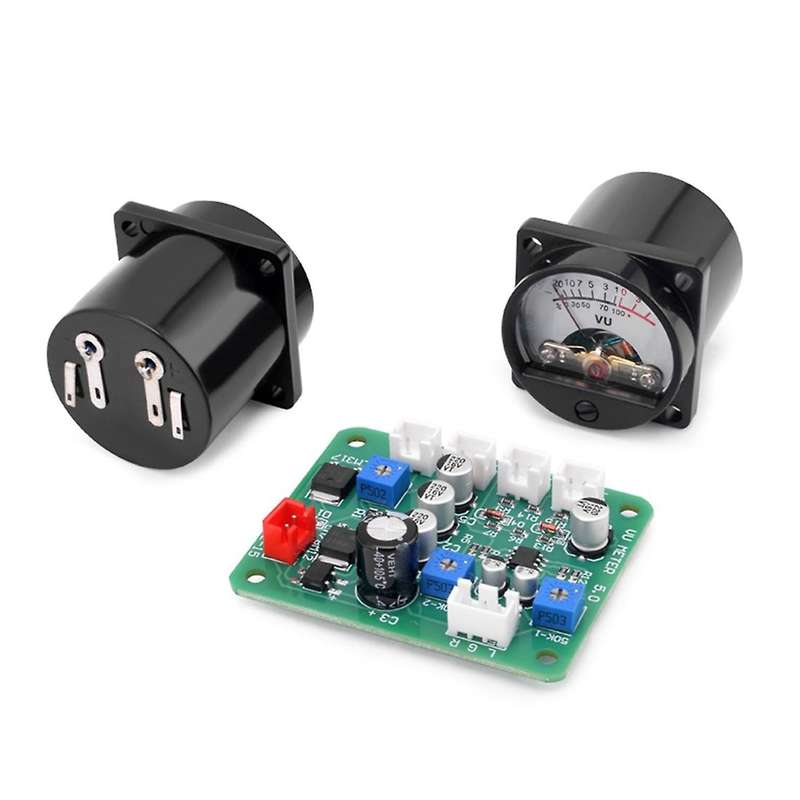 2 Pcs Vu Panel Meter Warm Back Light Recording+driver Board+cables