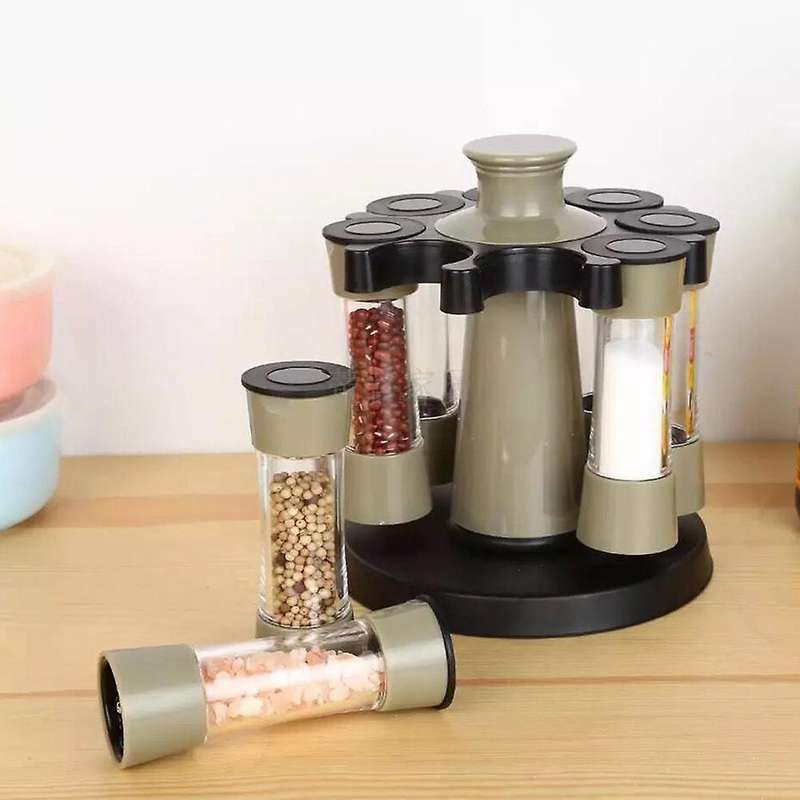 Eight Slots Spice Rack Seasoning Jar for Pepper Bottle Shaker Tank
